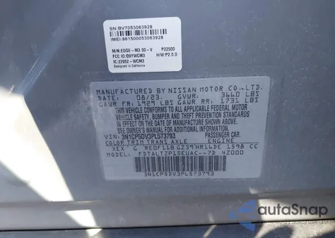 2023 Nissan Kicks Sr Xtronic Cvt z USA, uszkodzony, nr VIN 3N1CP5DV3PL573793